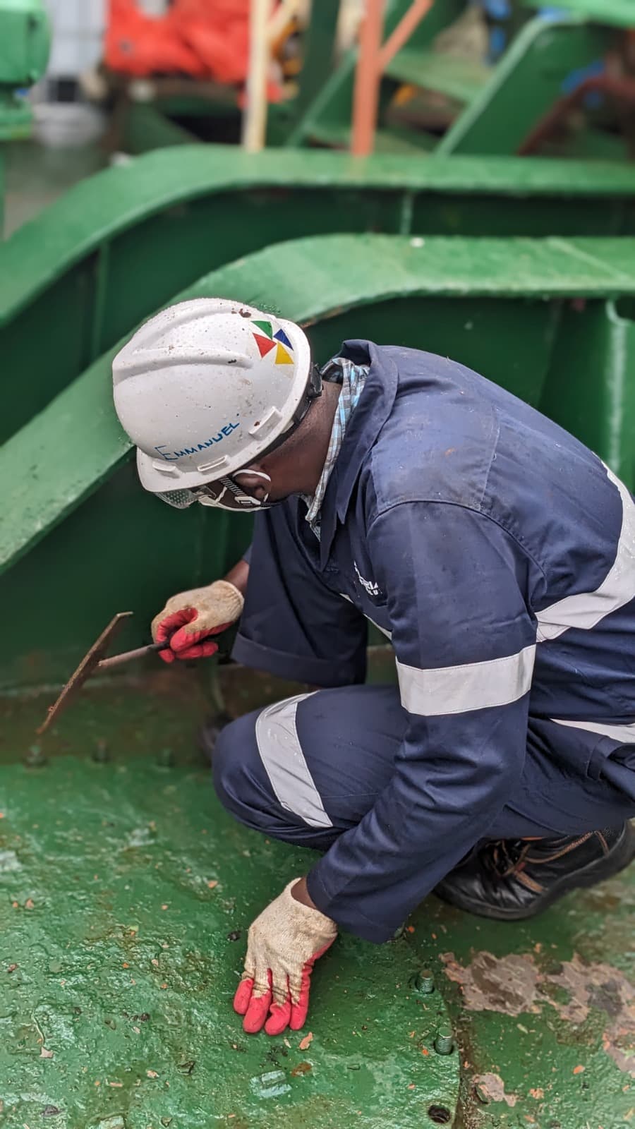 Chipping, Cup Brushing and Painting, GBP Marine